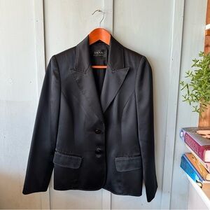 Dana Buchman 100% Silk Black Women's Blazer